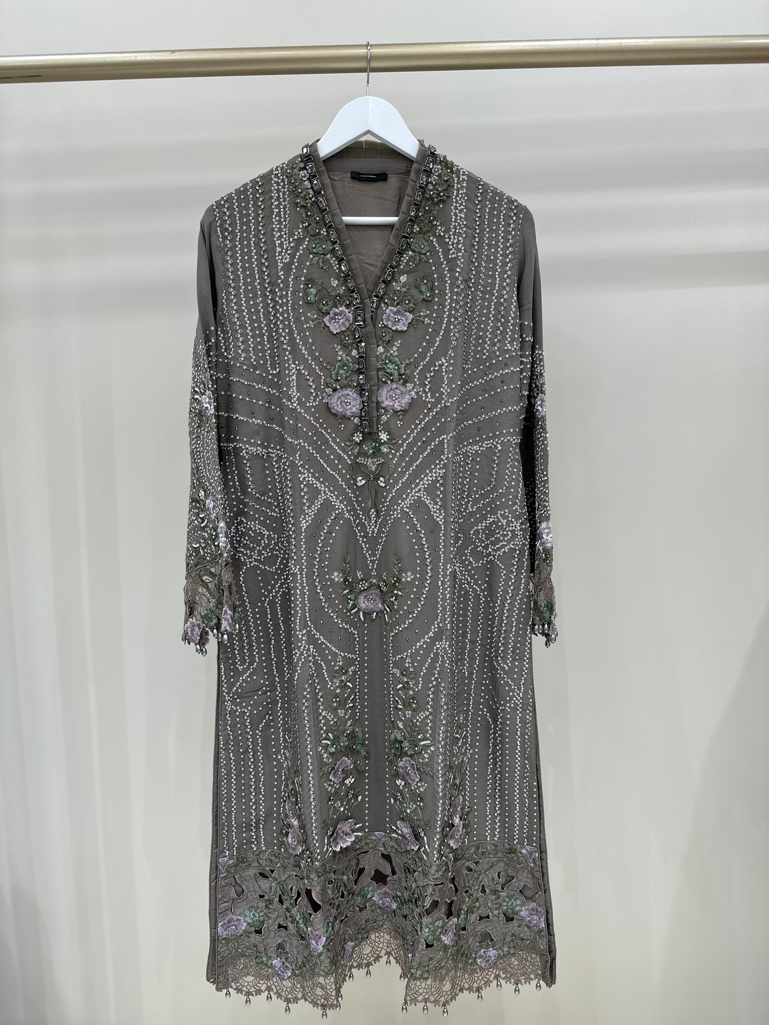 S-008 - Grey 3 piece formal suit