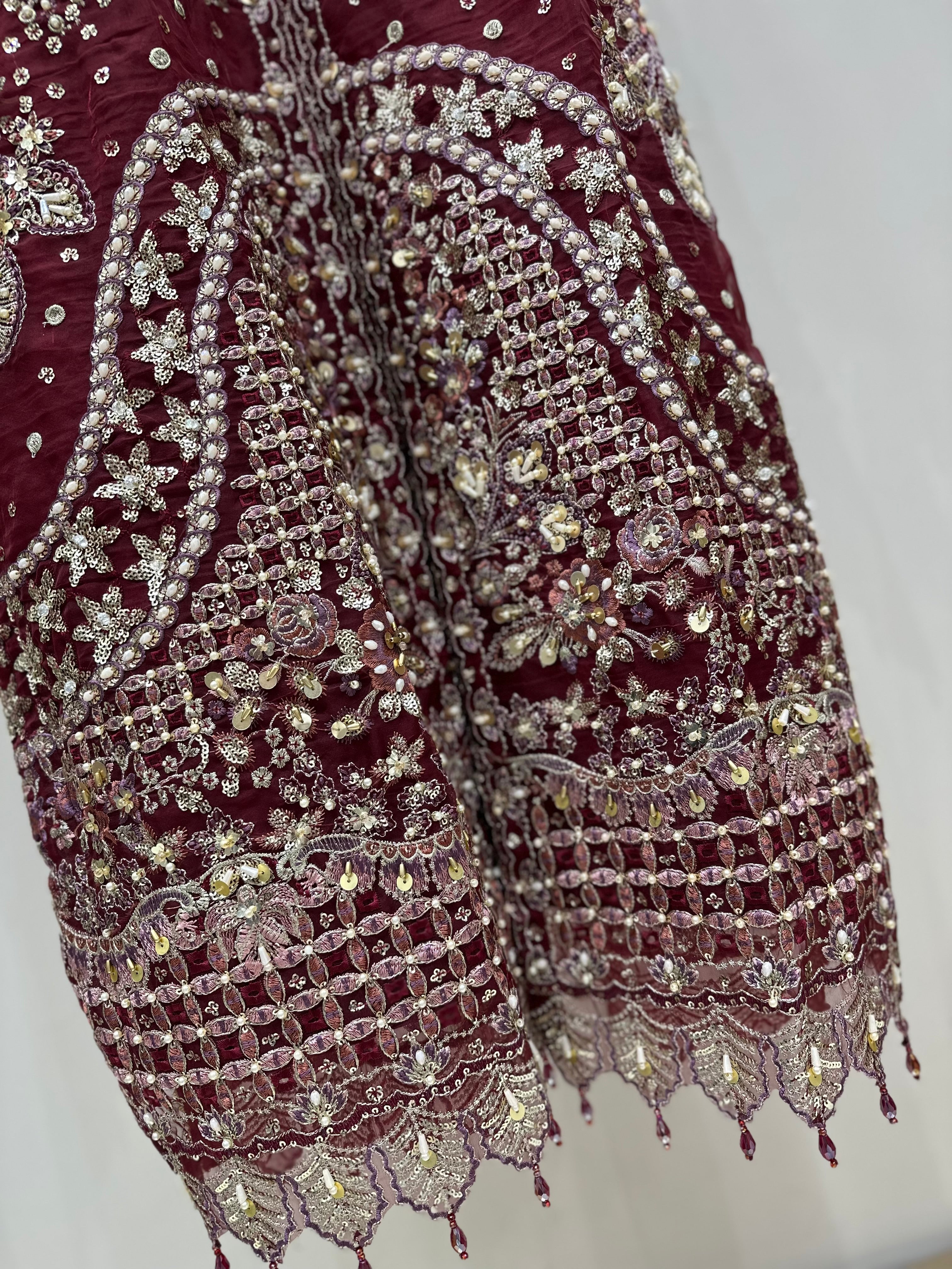 S-007 - Deep red 3 piece formal suit